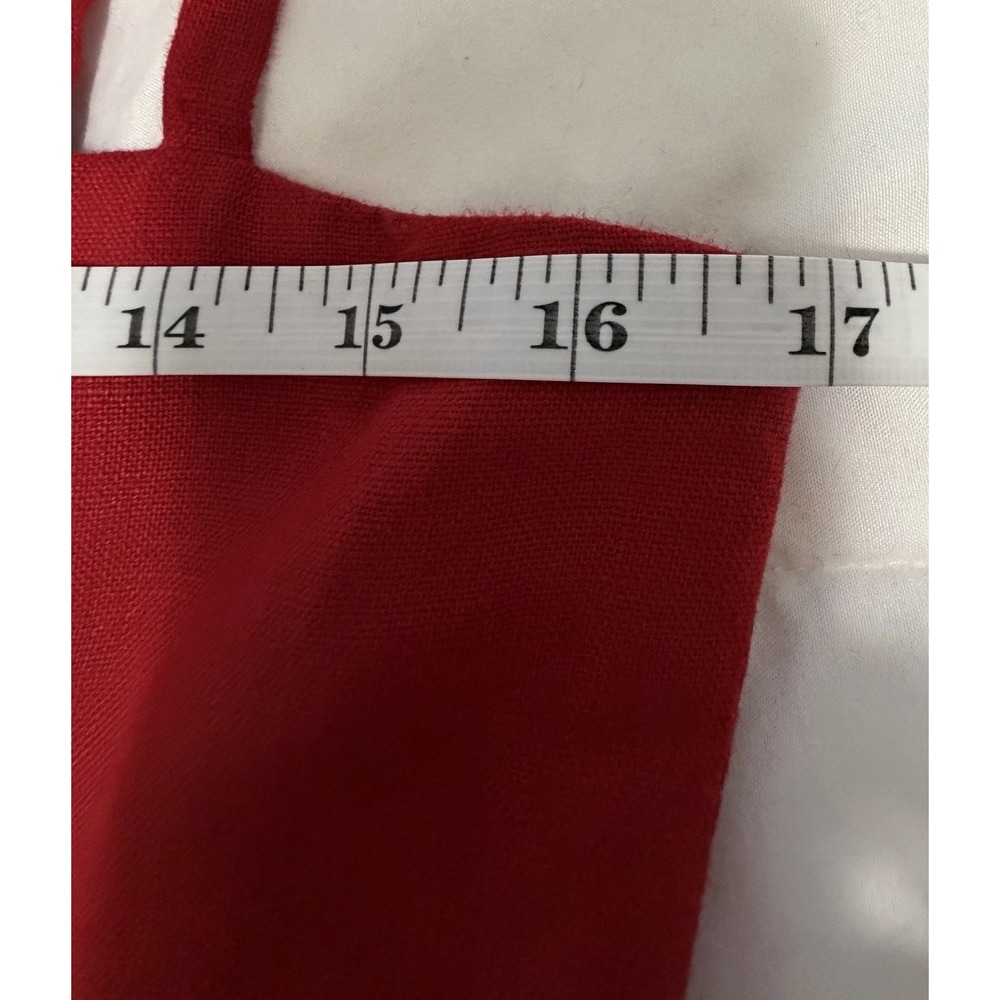 REFORMATION Tori Cherry Red 100% Linen Smocked Midi Dress Coastal Resort USA 6 - Picture 10 of 13